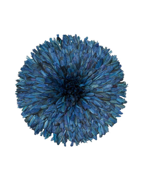 Image 1 of Juju Hoed Blauw 60 Cm - Natuurlijke Veren Wanddecoratie