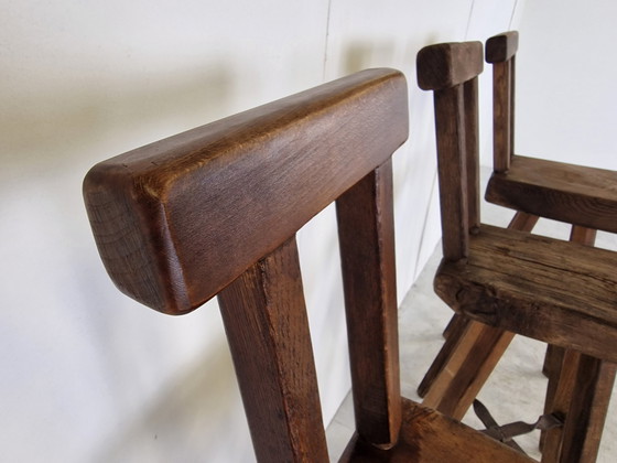 Image 1 of 3x Vintage brutalistische barkrukken