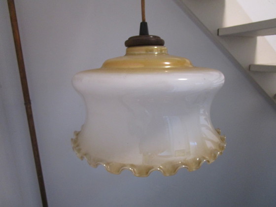 Image 1 of Mooie Grote Verstelbare Antieke Jaren 40 Hanglamp