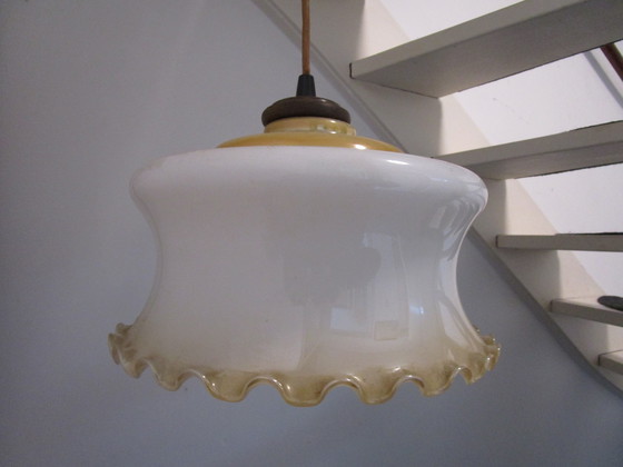 Image 1 of Mooie Grote Verstelbare Antieke Jaren 40 Hanglamp