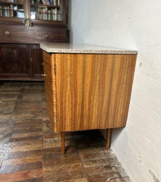 Image 1 of Mid century retro vintage teak dressoir wastafel 1960