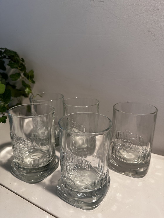 Image 1 of Jim Beam Whiskey Glazen Vintage 