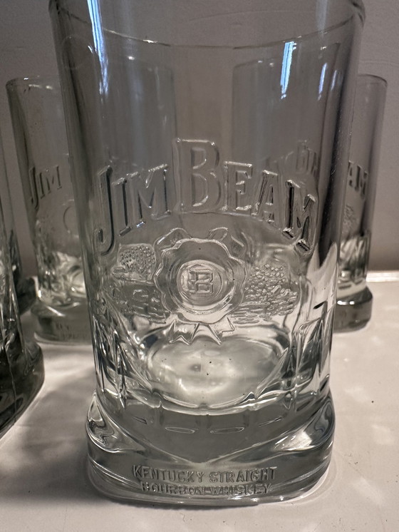 Image 1 of Jim Beam Whiskey Glazen Vintage 