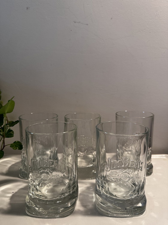 Image 1 of Jim Beam Whiskey Glazen Vintage 