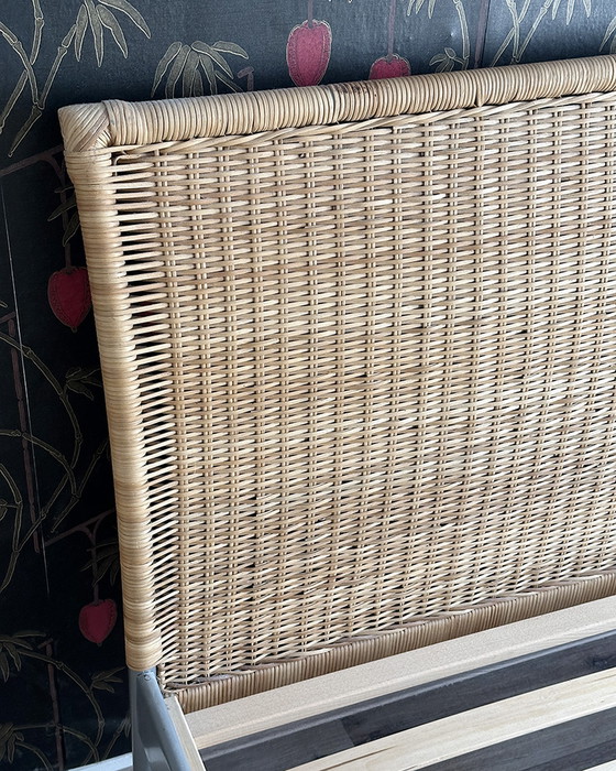 Image 1 of Vintage rotan 2001 Dokka IKEA bed met lattenbodems