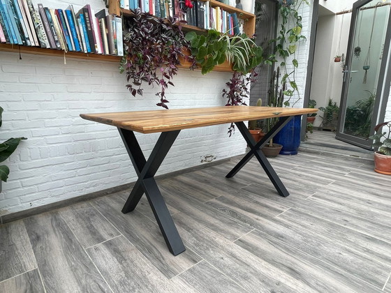 Image 1 of Eikenhouten tafel