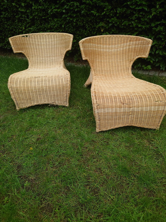 Image 1 of 2X Monika Mulder Sävö Chaise Longue Lounge Chair