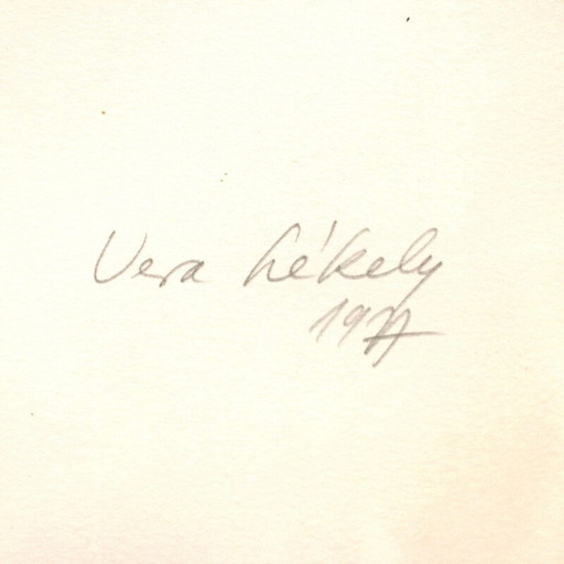 Vintage litho van Véra Székély, Frankrijk 1977