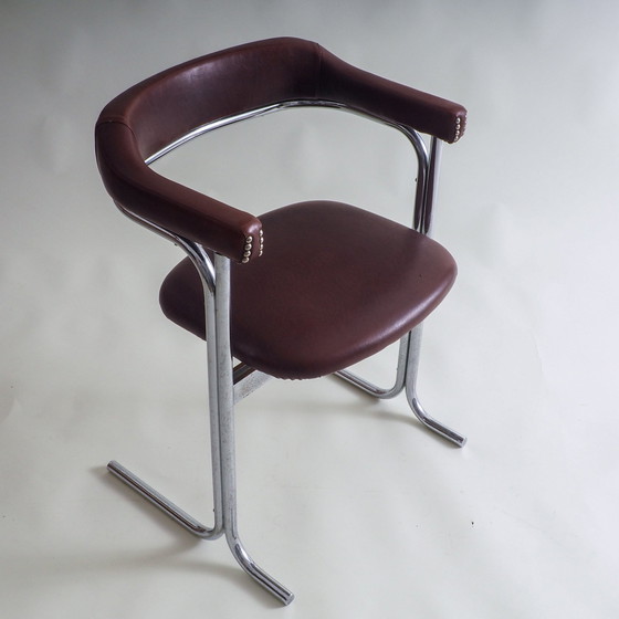 Image 1 of Vintage chromen fauteuil