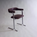 Vintage chromen fauteuil