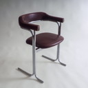 Vintage chromen fauteuil