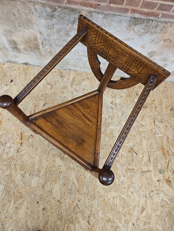 Image 1 of Swedish Monkchair Hand Carved 1950