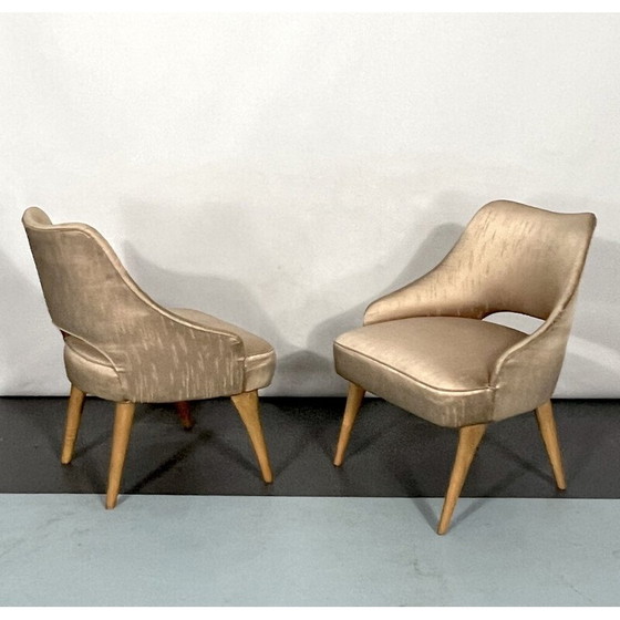 Image 1 of Paar vintage fauteuils, Italië 1950