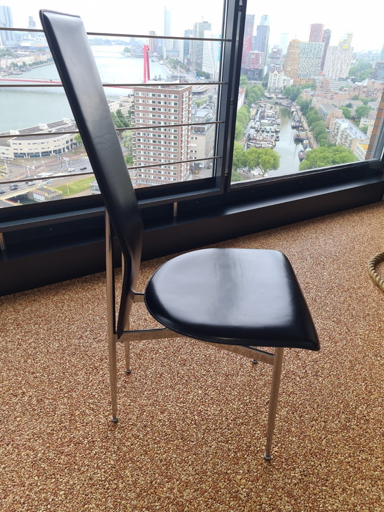 Image 1 of Glazen eettafel met 5x Fasem 44 stoelen