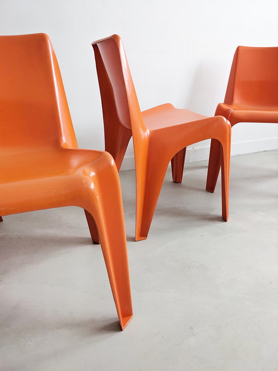 Image 1 of 4x Helmut Bätzner voor Bofinger 'BA 1171' stoelen uit 1960