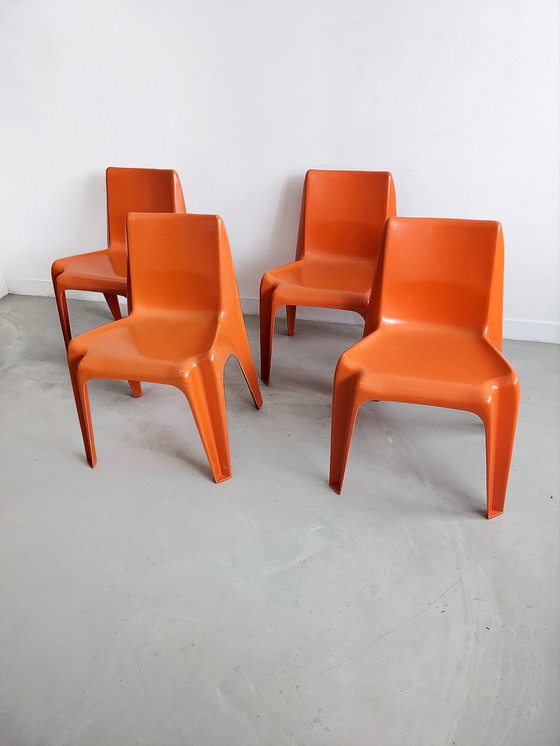 Image 1 of 4x Helmut Bätzner voor Bofinger 'BA 1171' stoelen uit 1960