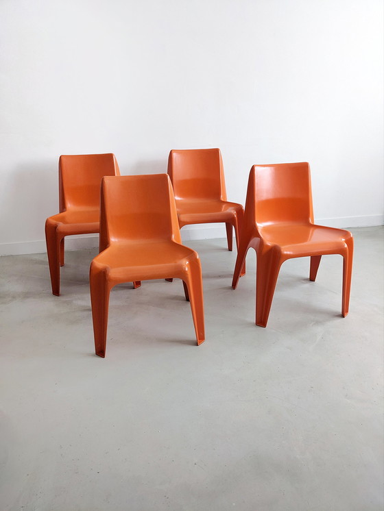 Image 1 of 4x Helmut Bätzner voor Bofinger 'BA 1171' stoelen uit 1960