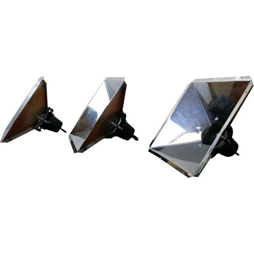 Messing vintage Reflector hanglamp, Engeland 1950