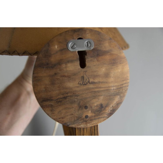 Image 1 of Vintage walnoten wandlamp van Uluv, 1960