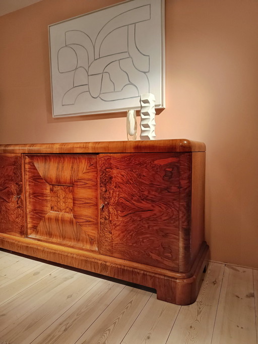 Art Deco Walnoot Dressoir Jaren '30