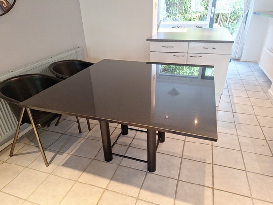 Image 1 of Arrben Italy Eetkamerstoelen Met Stenen Tafel