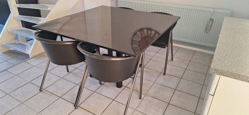 Arrben Italy Eetkamerstoelen Met Stenen Tafel