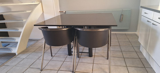 Image 1 of Arrben Italy Eetkamerstoelen Met Stenen Tafel