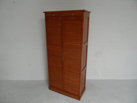 Image 1 of Vintage Archiefkast Met Roluiken