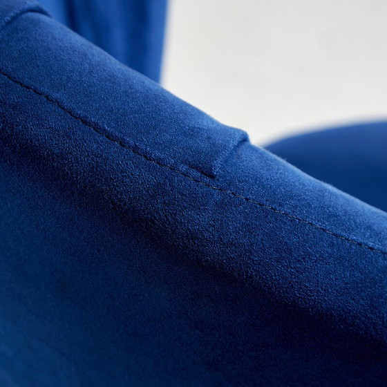 Image 1 of Set van 4 vintage eetkamerstoelen in hout en fluweel van Pietro Costantini, Italië 1980