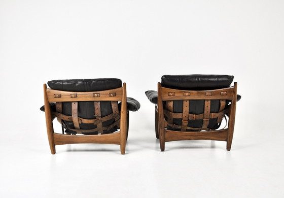 Image 1 of "Sheriff" lounge stoelen door Sergio Rodrigues voor Isa Bergamo, 1960S, set van 2