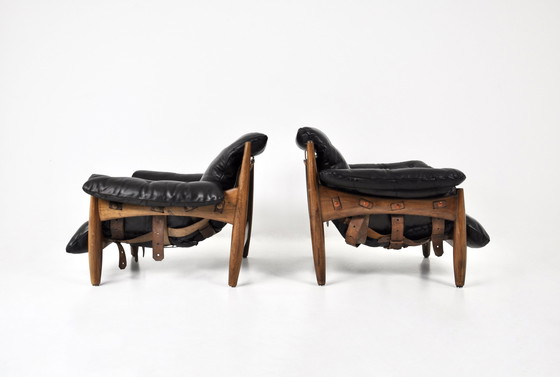 Image 1 of "Sheriff" lounge stoelen door Sergio Rodrigues voor Isa Bergamo, 1960S, set van 2