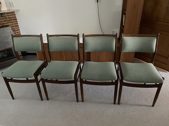 Image 1 of Vintage teak eettafel met 4x stoelen