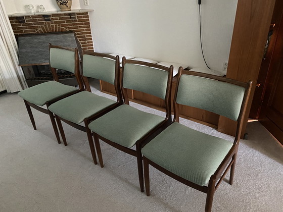 Image 1 of Vintage teak eettafel met 4x stoelen