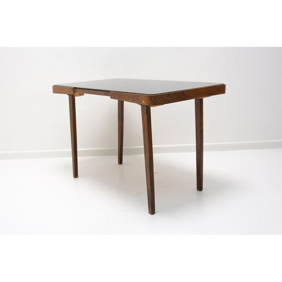 Image 1 of Mid century opaxiet glazen salontafel, Tsjecho-Slowakije 1960