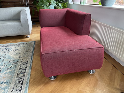 Gelderland 4800 Chaise Longue Rood, Links Voorstaand