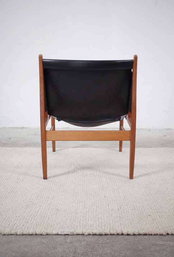 Image 1 of Fauteuil van Franz Xaver Lutz Zadelleer en eik