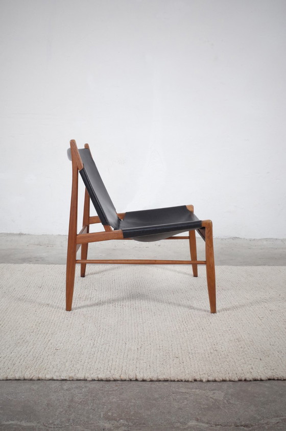 Image 1 of Fauteuil van Franz Xaver Lutz Zadelleer en eik