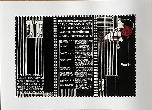 Margaret Macdonald Mackintosh, De witte hanenkam, Illustratie voor een menu, 1911, Copyright Christie'S Images, Gedrukt in de Uk