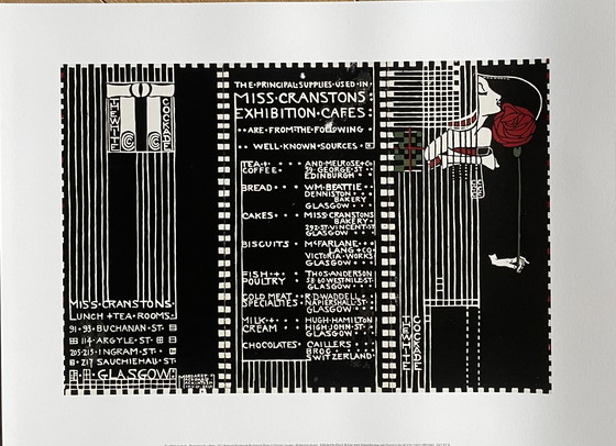 Image 1 of Margaret Macdonald Mackintosh, De witte hanenkam, Illustratie voor een menu, 1911, Copyright Christie'S Images, Gedrukt in de Uk