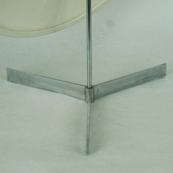 Image 1 of Vintage witte ronde tafelspiegel van Uno en Osten Kristiansson voor Luxus, Zweden 1960