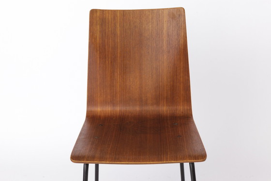 Image 1 of Set van 6 multiplex vintage stoelen 1960S - Duits ontwerp