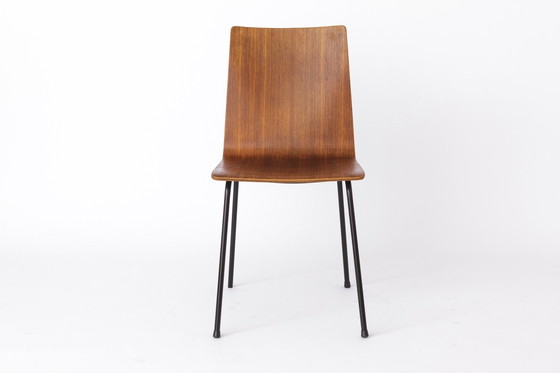 Image 1 of Set van 6 multiplex vintage stoelen 1960S - Duits ontwerp