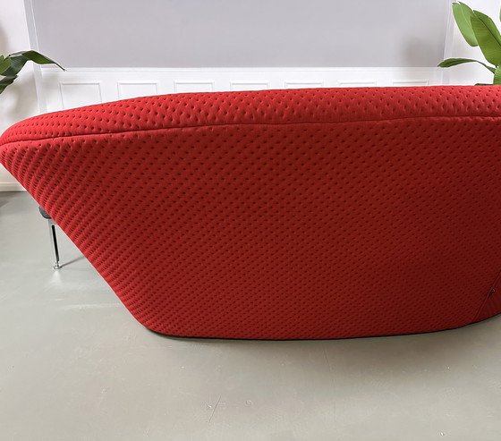 Image 1 of Ligne Roset Ploum Designer Sofa Rood Bankje 4 Zits