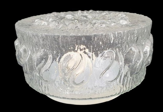 Image 1 of 1047 Vintage Glazen Plafonniere, Plafondlamp