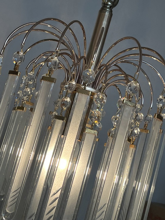 Image 1 of Set van 4 Glazen Platen Panelen Hanglampen Vintage Murano