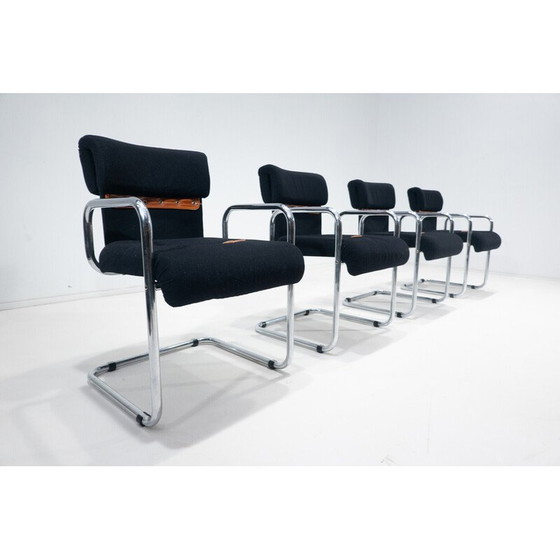 Image 1 of Set van 4 mid-century fauteuils van Guido Faleschini, Italië 1970