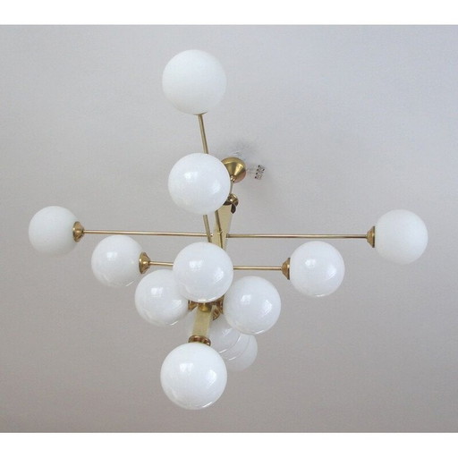 Vintage messing kroonluchter, 1970