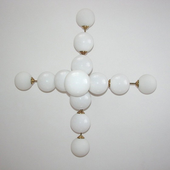 Image 1 of Vintage messing kroonluchter, 1970