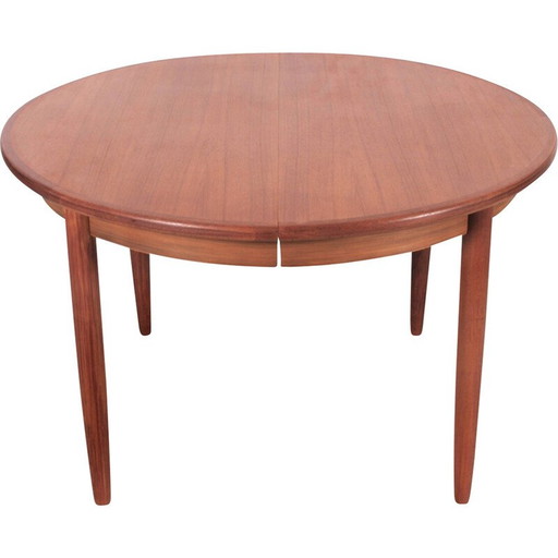 Scandinavische vintage teakhouten uitschuifbare tafel