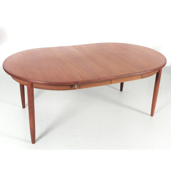 Image 1 of Scandinavische vintage teakhouten uitschuifbare tafel